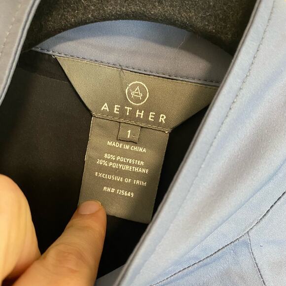 Aether Women's Jacket Shell Union Full Zip Blue Small Cycling Water Resistant - Picture 5 of 11